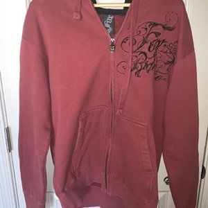 Fox Riders Co. Hoodie Maroon w/Blk Logo